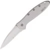 Kershaw 1660ST Leek Part Serrated Assisted Opening Framelock Folding Pocket Knife With Bead Blasted Stainless Handles -Pocket Knives Sales 100980 101003