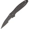 Kershaw 1660CKTST Leek Assisted Opening Framelock Folding Pocket Knife With Black Tungsten Stainless Handles
