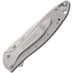 Kershaw 1660ST Leek Part Serrated Assisted Opening Framelock Folding Pocket Knife With Bead Blasted Stainless Handles -Pocket Knives Sales 138502