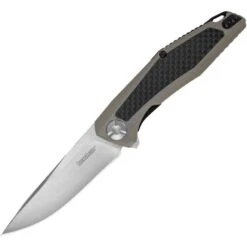 Kershaw 4037TAN Atmos Linerlock Knife With Carbon Fiber Inlay Tan G10 Handle